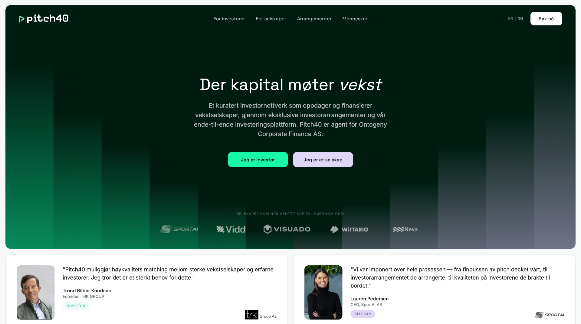 Pitch40 website